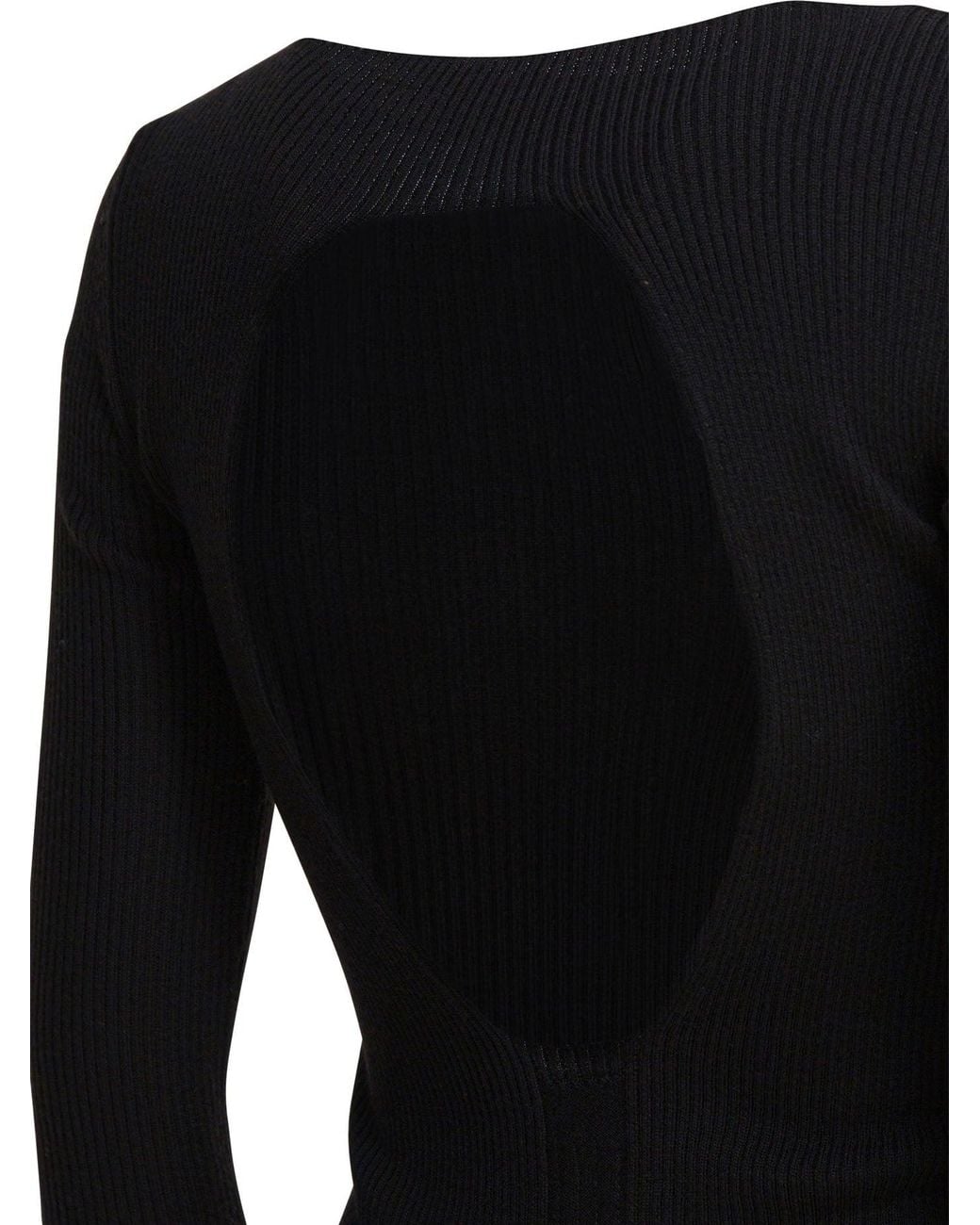 Rick Owens Black Ribbed Sweater