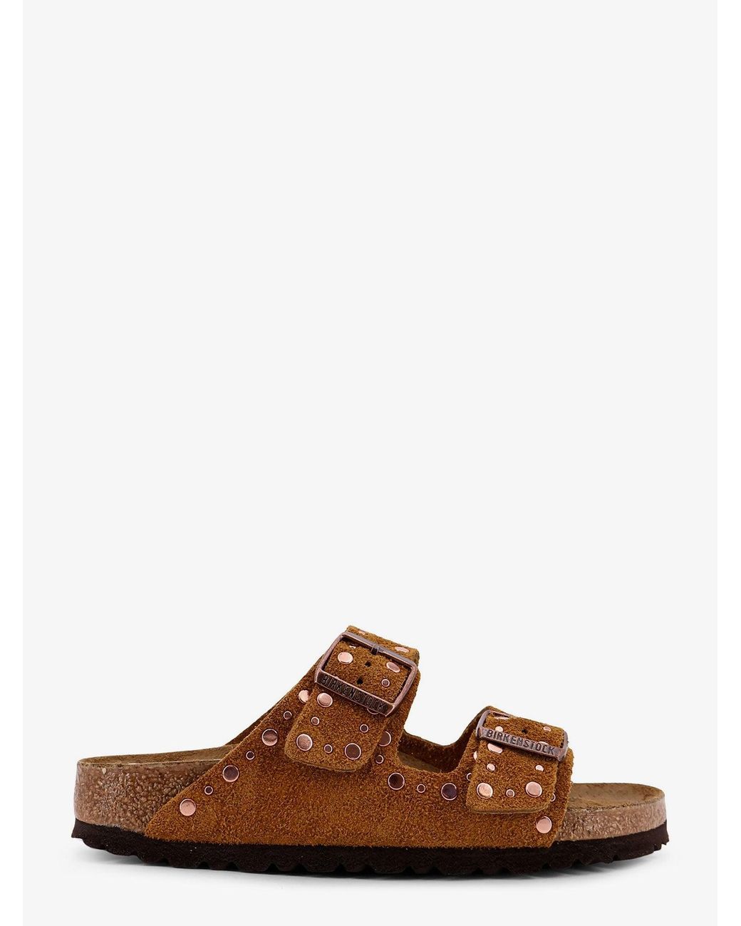 Birkenstock Brown Arizona Rivet Suede Sandals