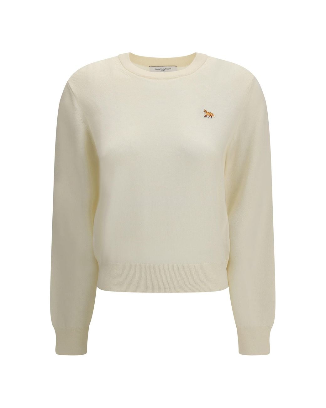 Maison Kitsuné White Jumper Baby Fox Merino