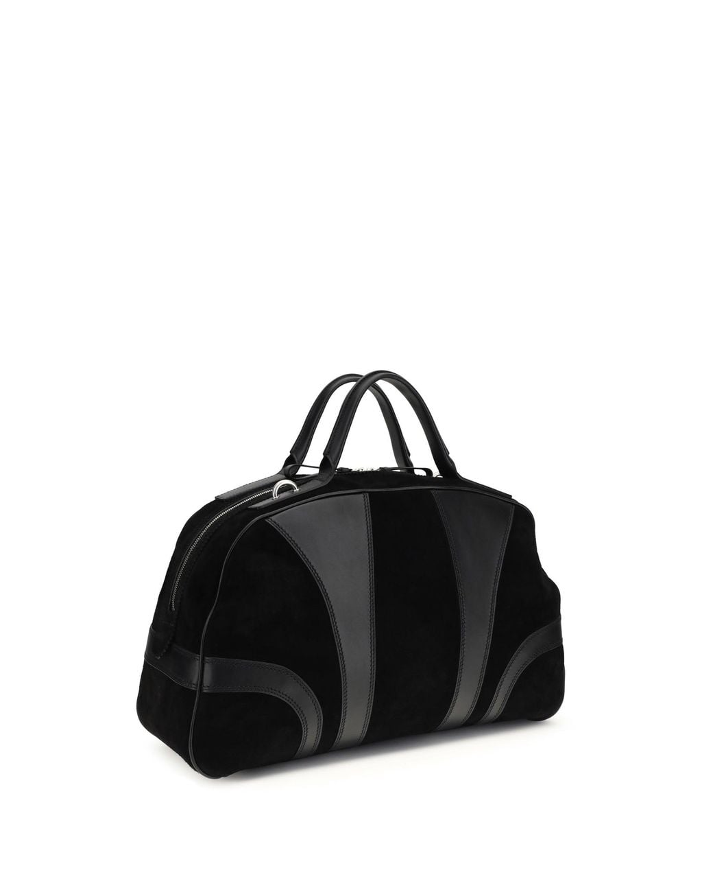 Dries Van Noten Black Leather Travel Bag for men