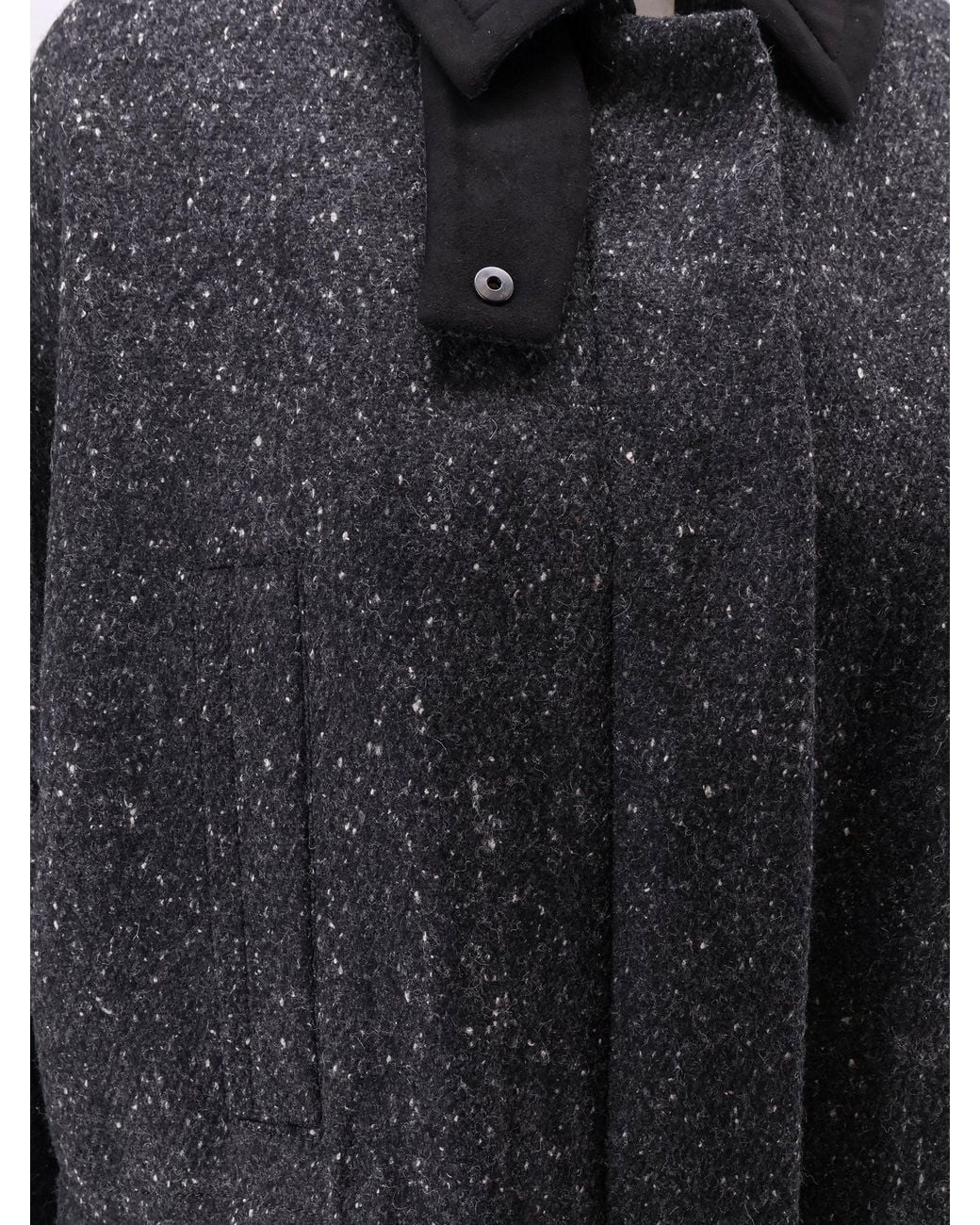 Hevò Blue Casteldelmonte Wool Blend Coat