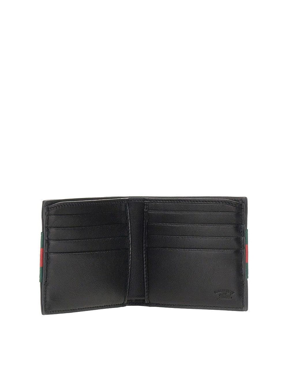 Gucci Red Leather Bi-Fold Wallet for men