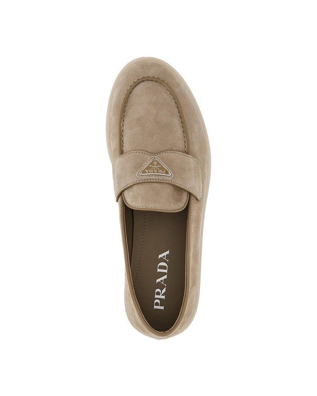 Prada Natural Suede Leather Loafers for men