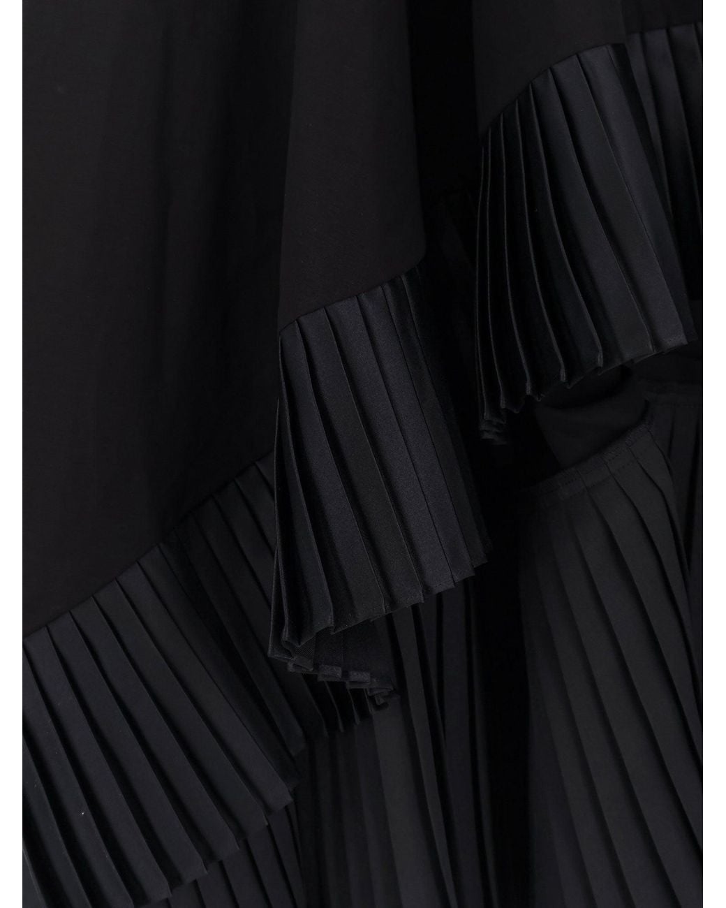 Sacai Black Dresses Cotone