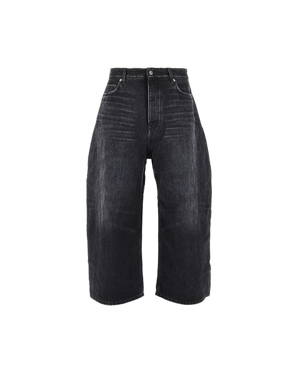 Balenciaga Blue Curved Wide Leg Jeans for men