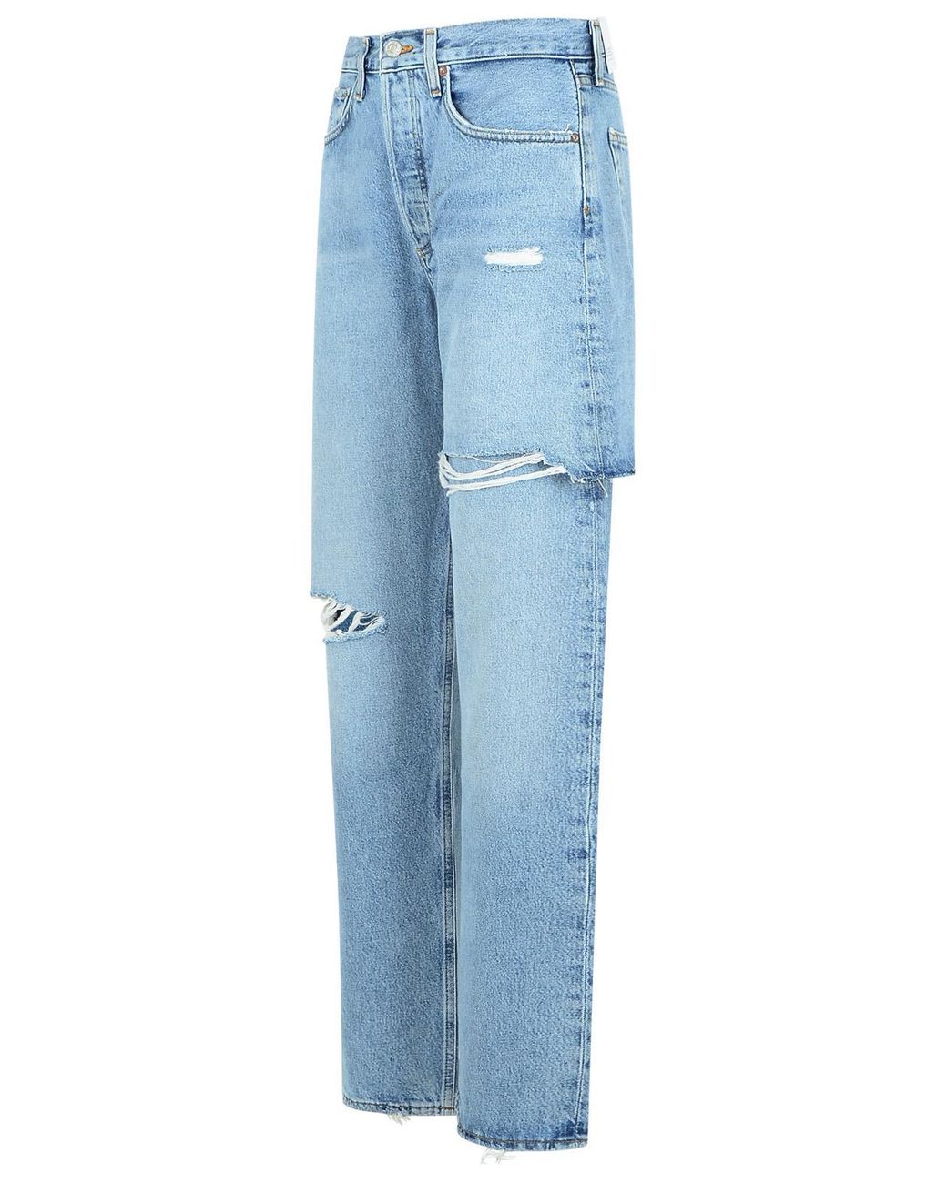 Agolde Blue Amryn Release Denim Jeans Light