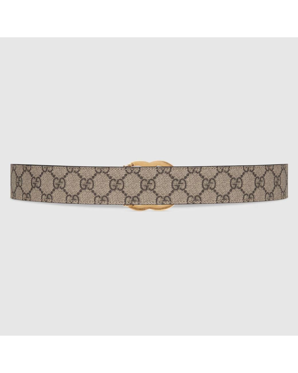 Gucci Natural Gg Marmont Reversible Belt