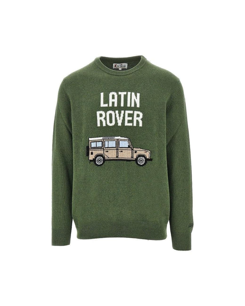 Mc2 Saint Barth Green Latin Lover Heron Sweater for men