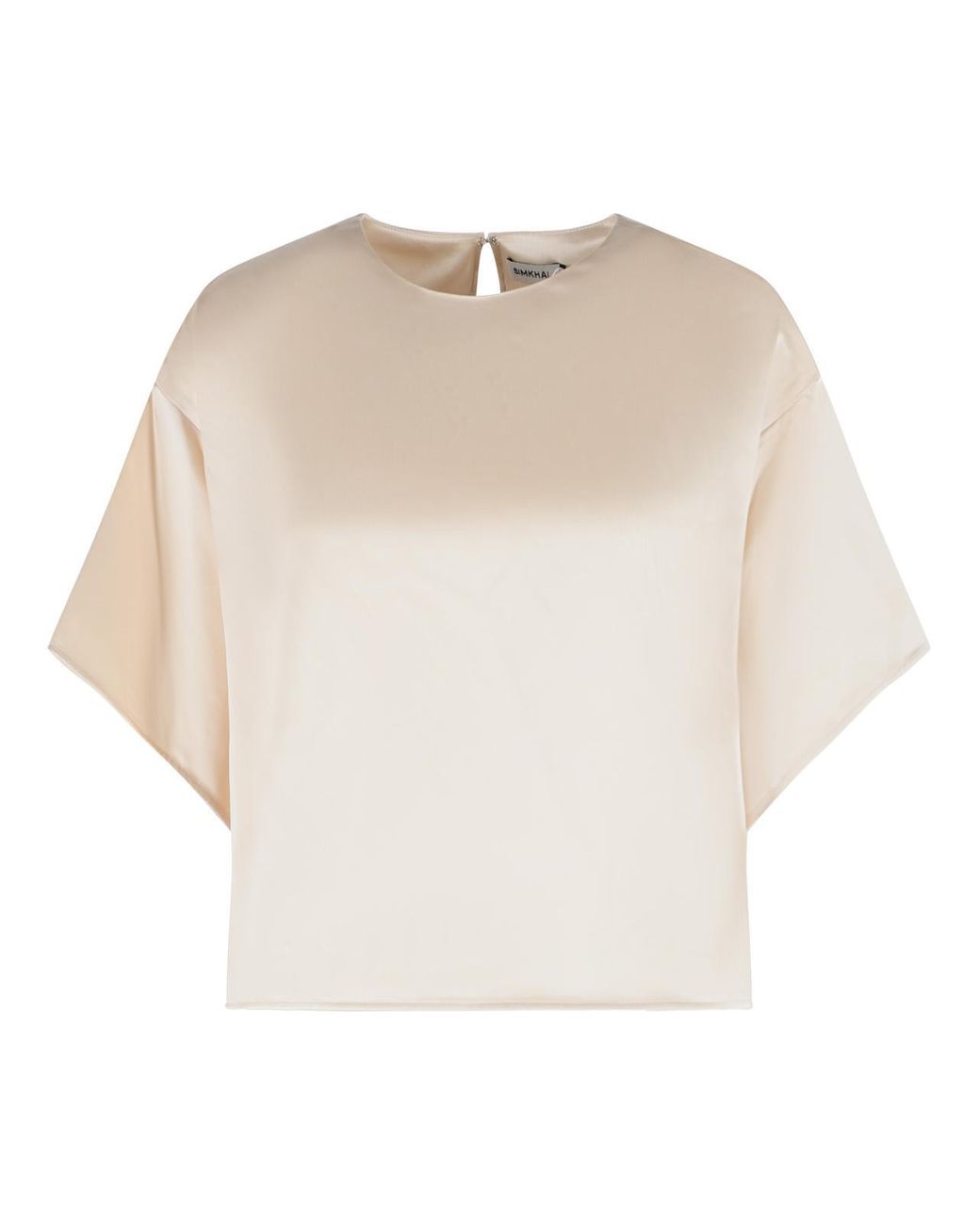 Jonathan Simkhai White Acetate Blend Top Ivory