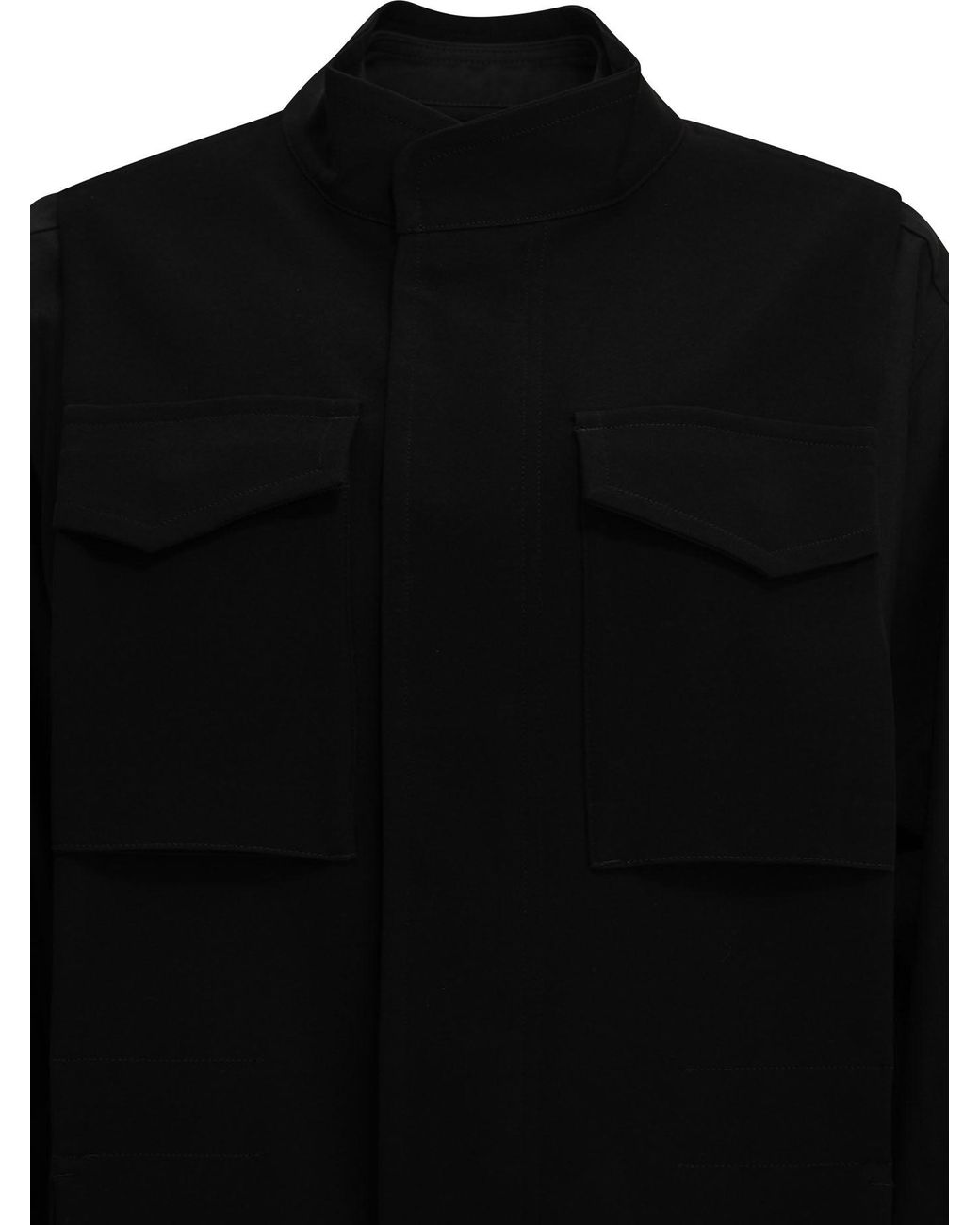 Sacai Black Casual Crepe Satin Shirt
