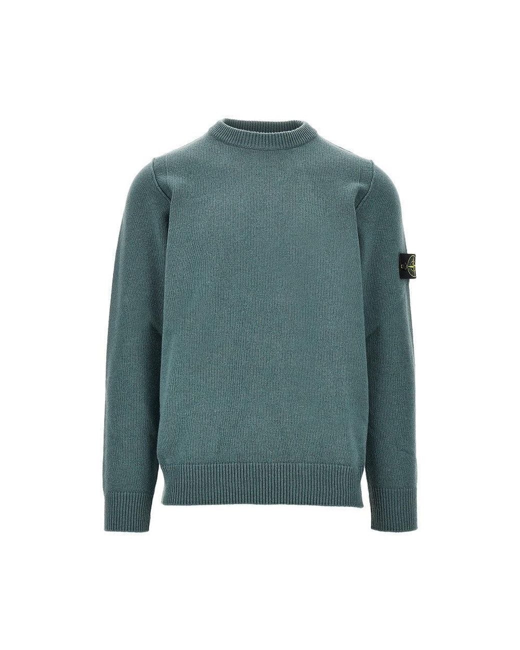 Stone Island Green Knitted Sweater for men