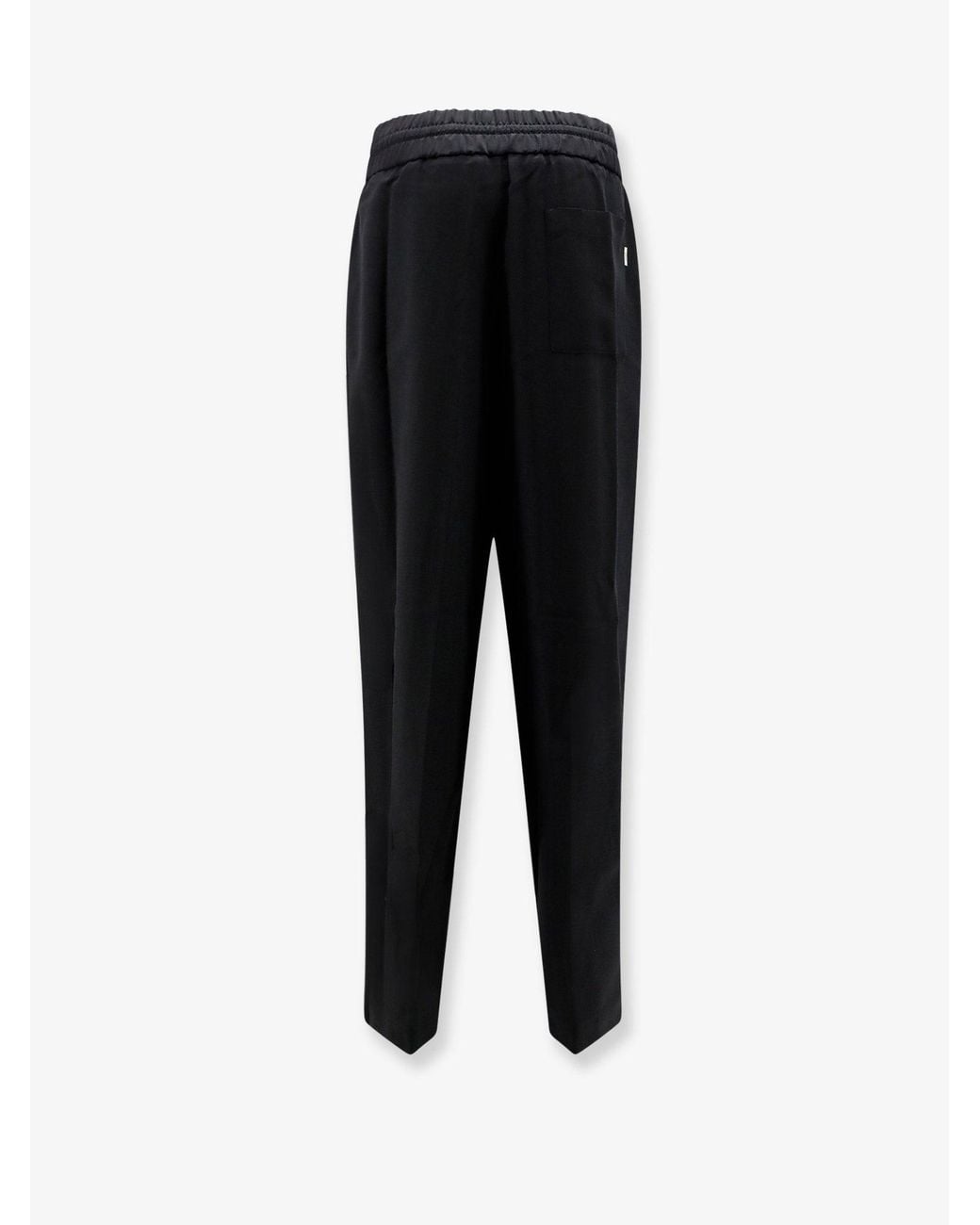 AMI Black Virgin Wool Trousers for men
