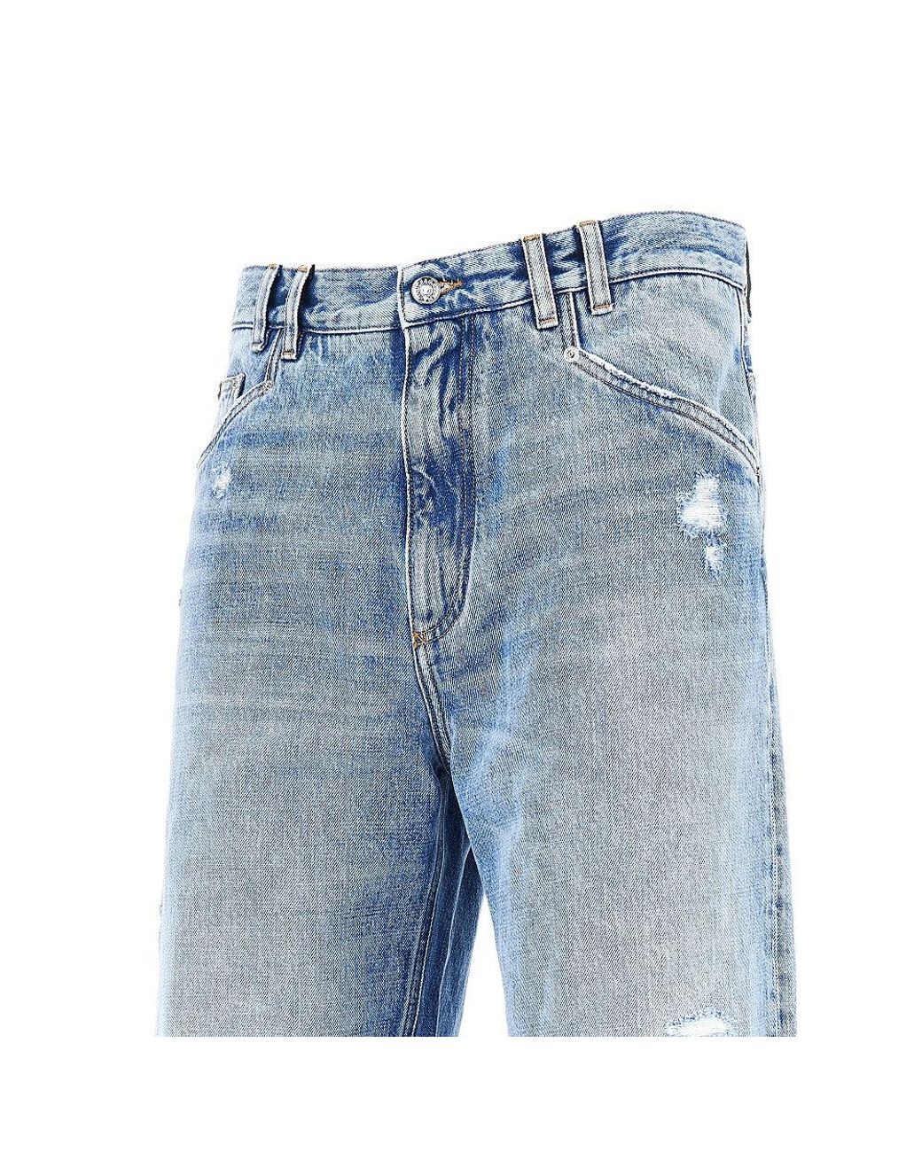 Dolce & Gabbana Blue Dolce&Gabbana Distressed Denim Over Pants for men