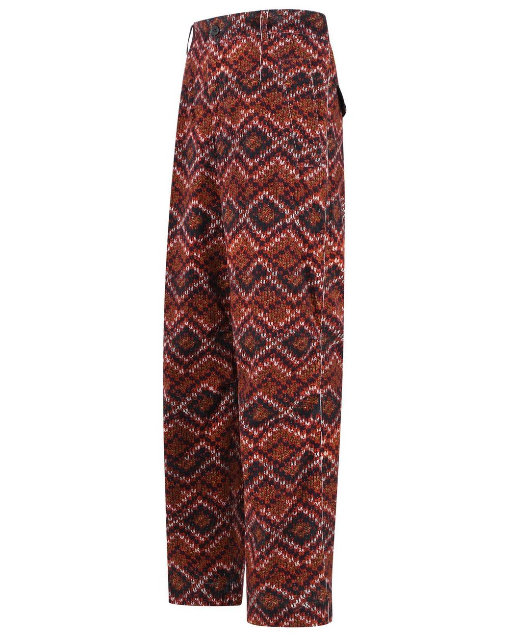 Dries Van Noten Red 'Pencks' Cotton Pants for men