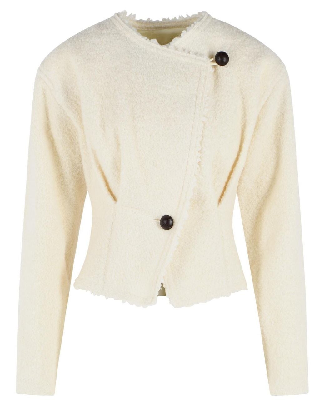 Isabel Marant Natural 'Suna' Ivory Virgin Wool Blend Jacket