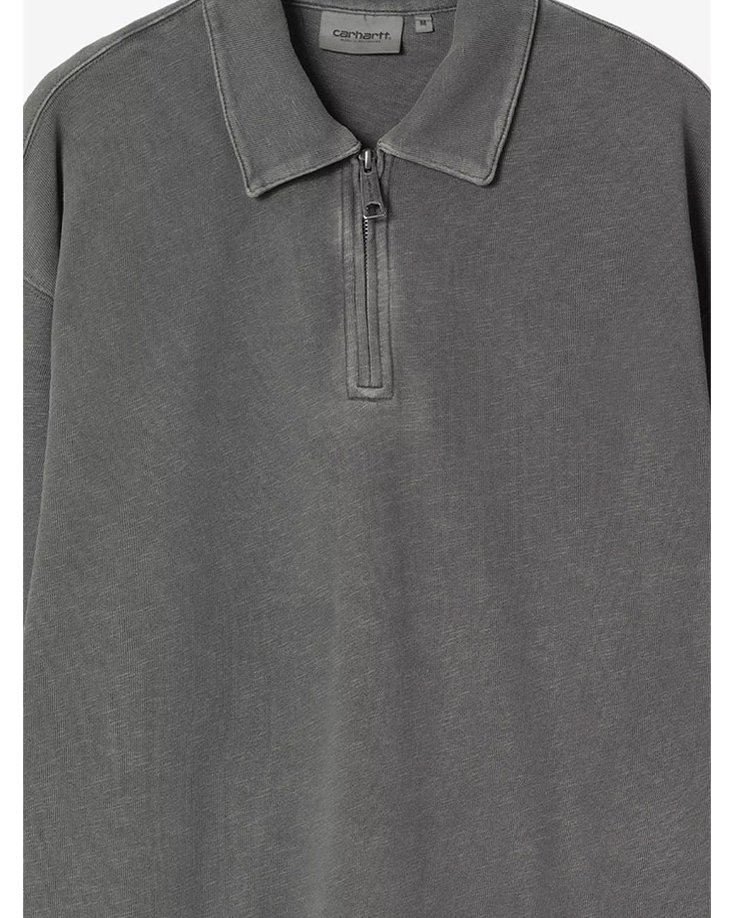 Carhartt Gray Harper Cotton Polo Shirt for men