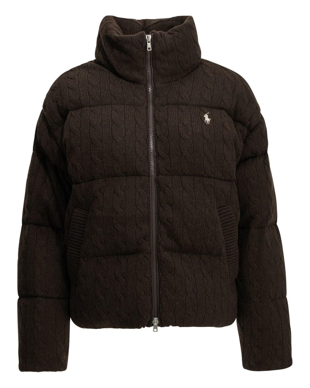 Polo Ralph Lauren Black Wool And Cashmere Bomber Jacket
