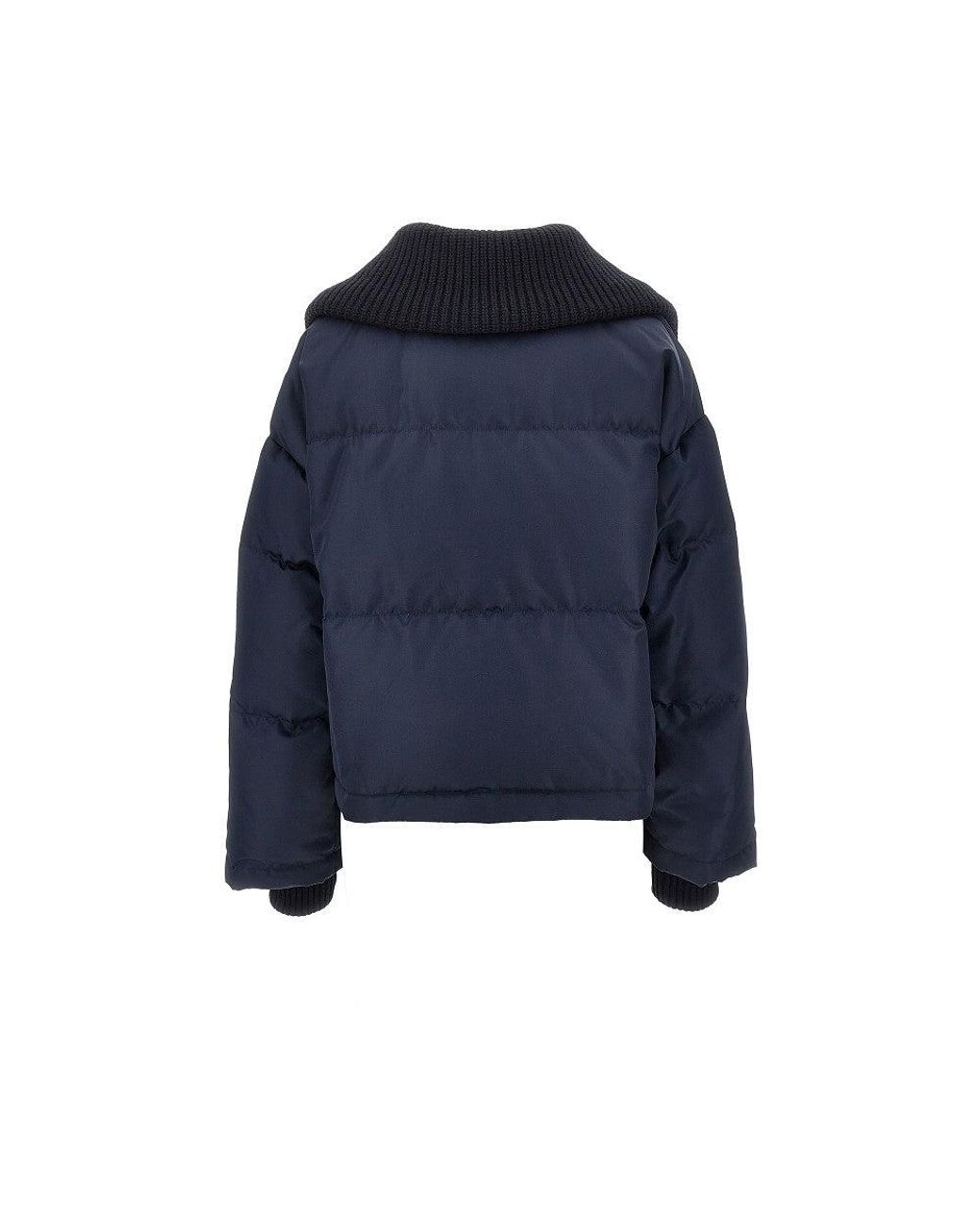 Weekend by Maxmara Natural Quilted Jacket With Corduory Collar