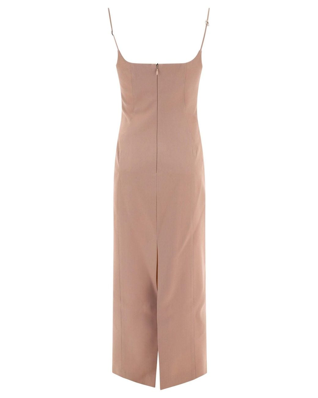 The Attico White Gabardine Midi Dress