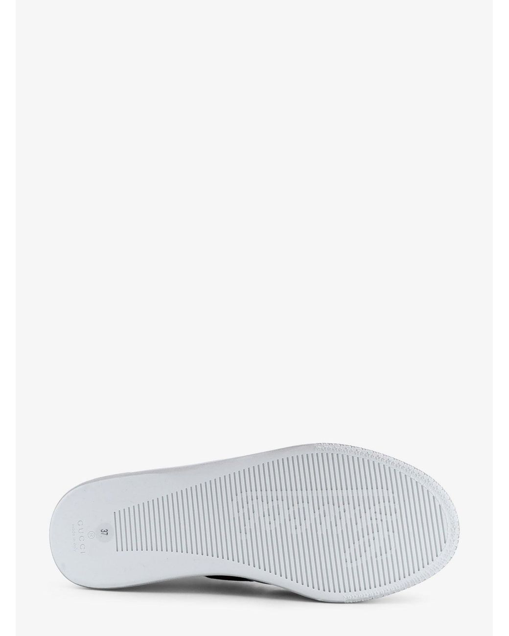 Gucci White Stretch Leather Sneakers