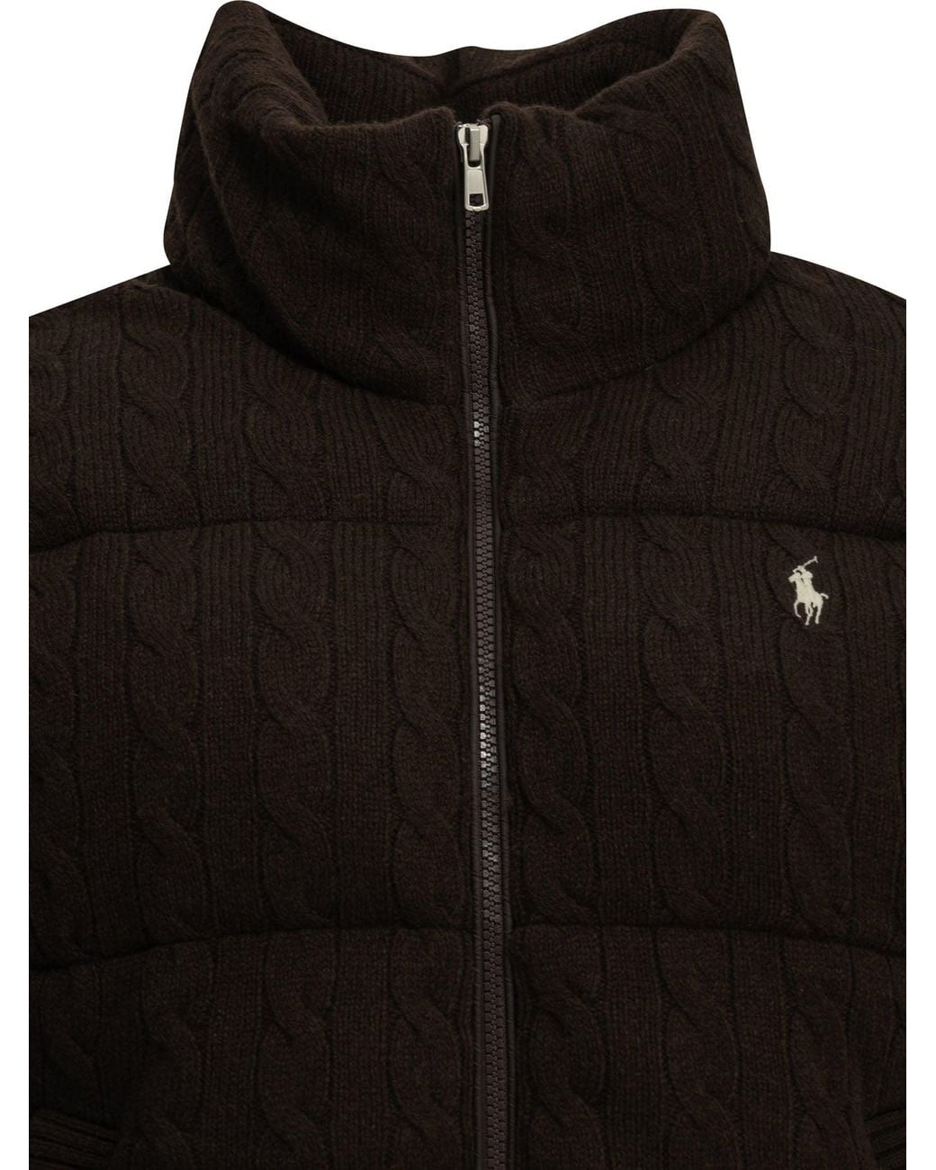 Polo Ralph Lauren Black Wool And Cashmere Bomber Jacket