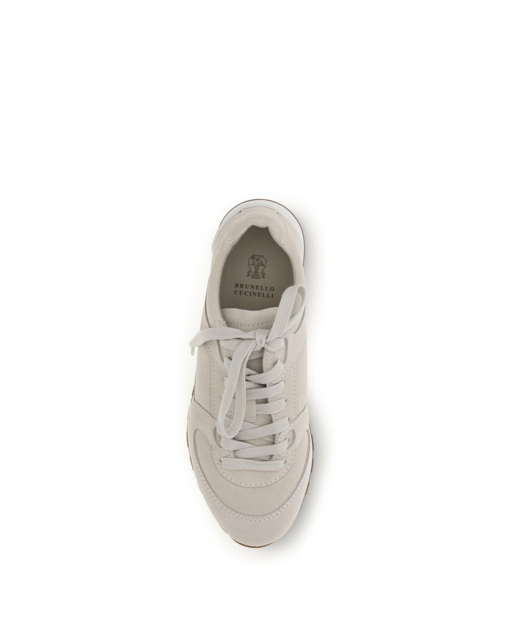 Brunello Cucinelli White Suede Sneakers