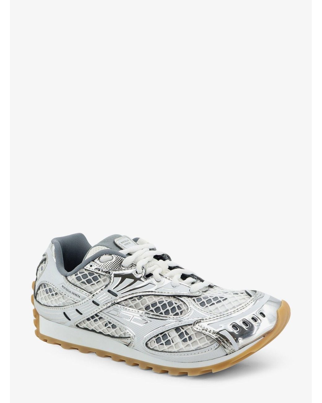 Bottega Veneta White Orbit Nylon And Mesh Sneakers