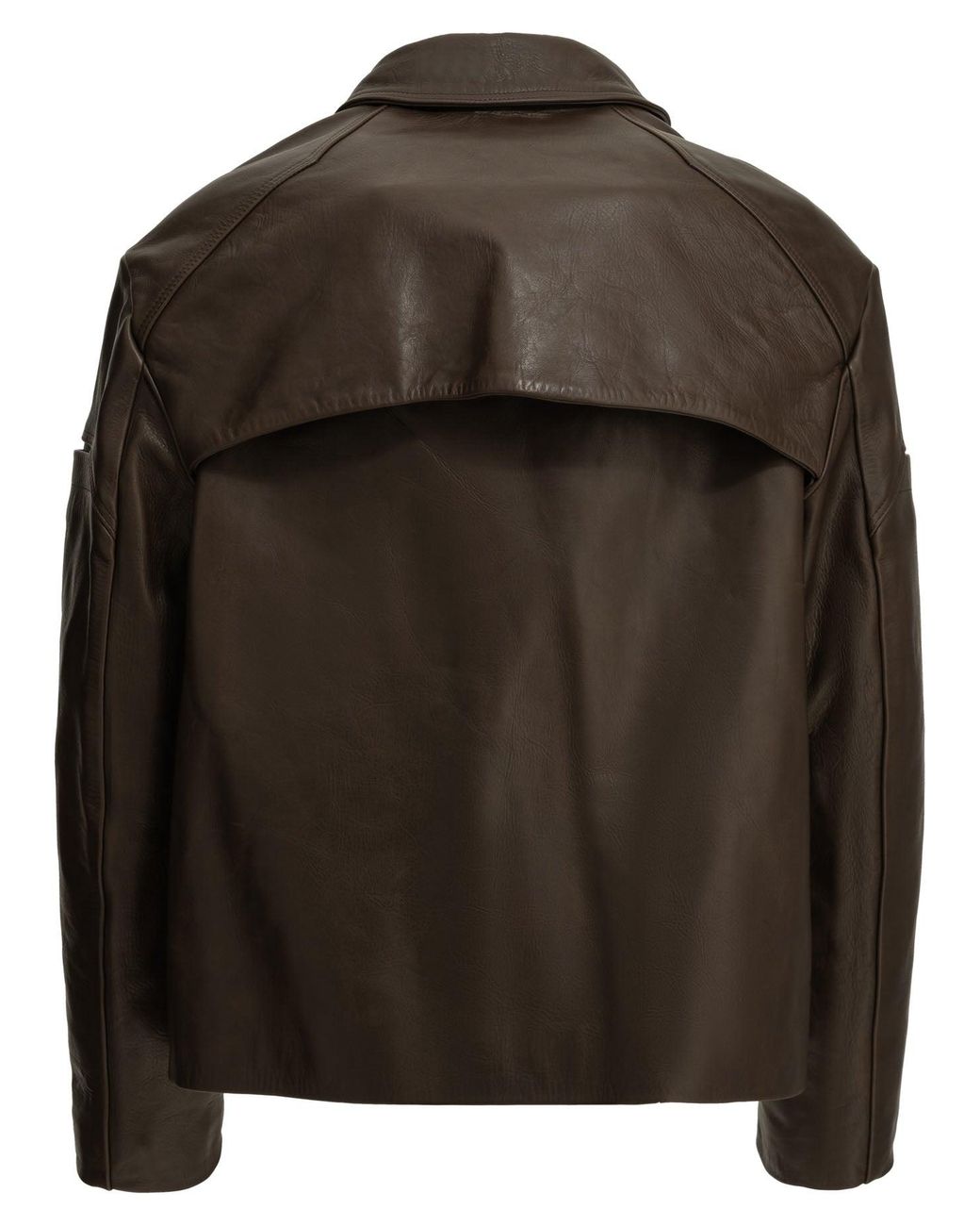 Rick Owens Black 2 Piece Mac Leather Jacket for men