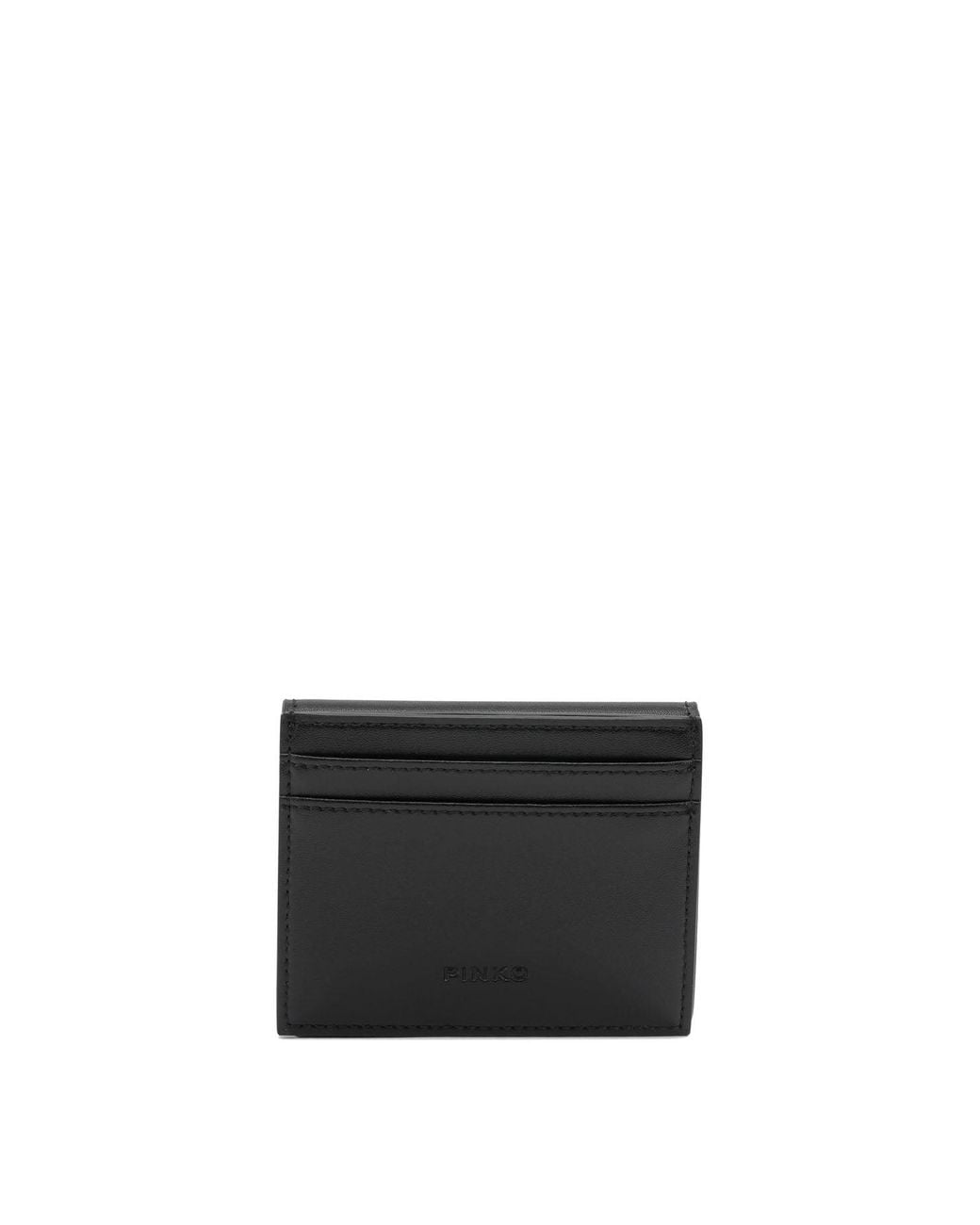 Pinko Black Leather Polyester Wallet