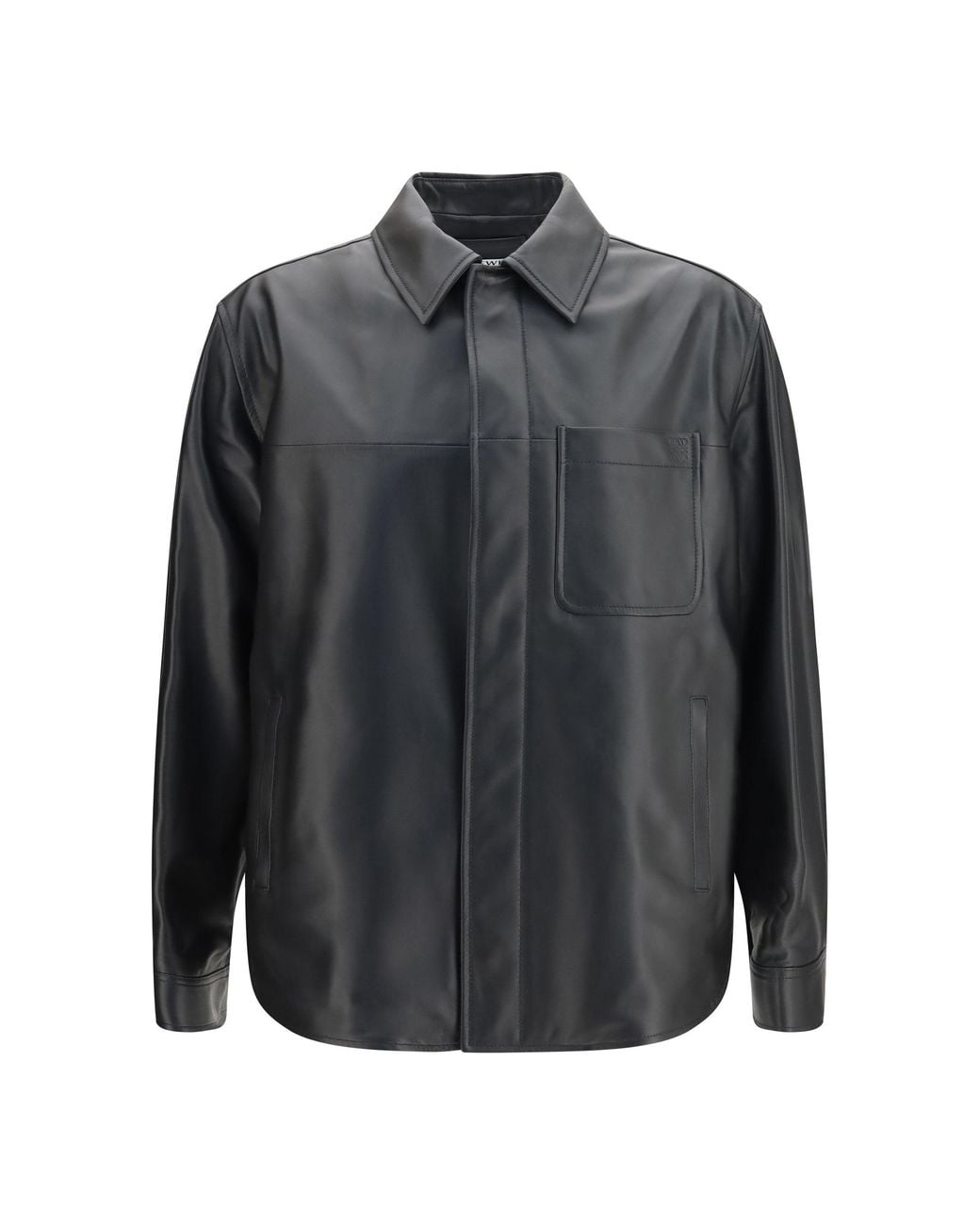 Loewe Gray Lambskin Workwear Jacket for men