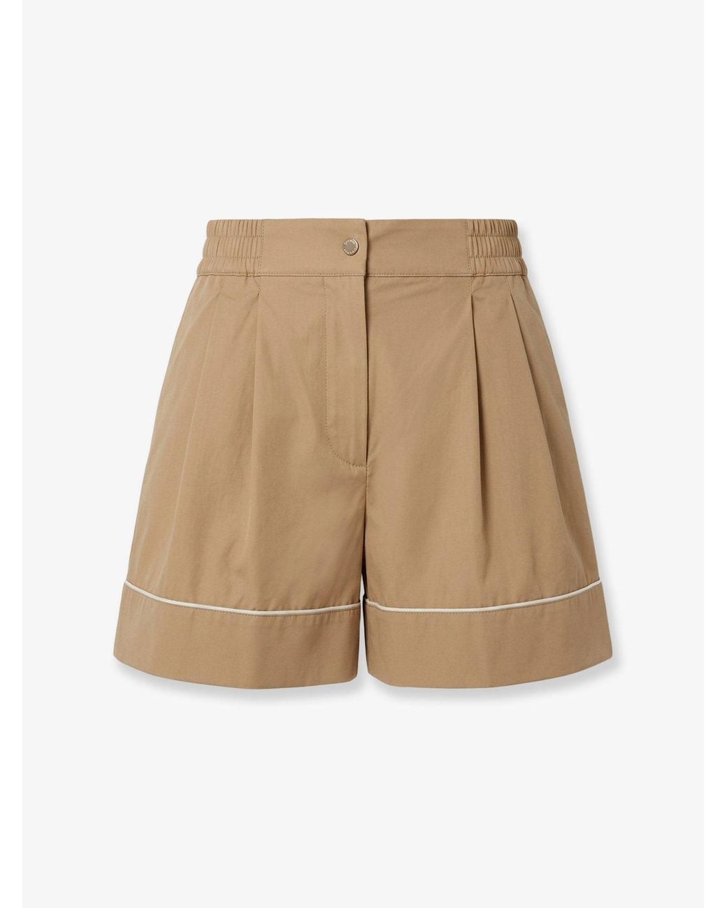 Moncler Natural Cotton Blend Shorts