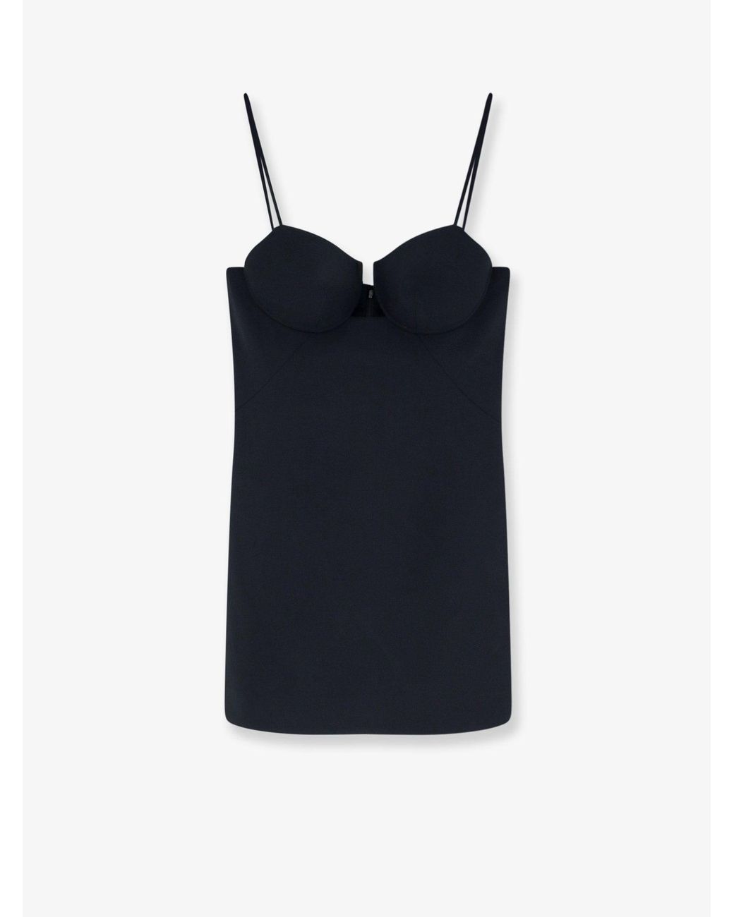 Givenchy Blue Cutaway Satin Mini Dress