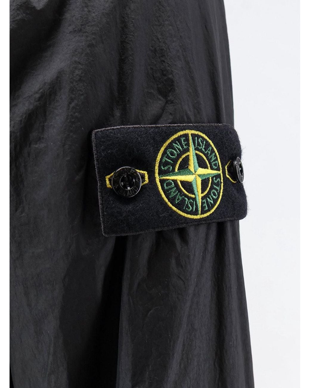 Stone Island Black Crinkle Reps Recycled Nylon Jacket for men