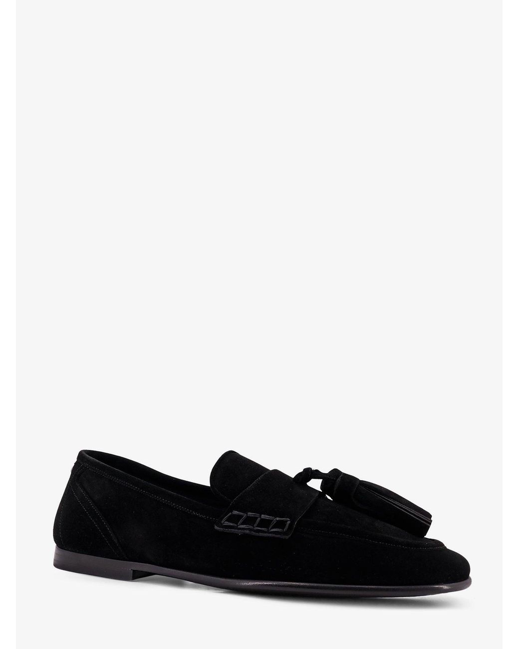 Dolce & Gabbana Black Ariosto Suede Loafers for men