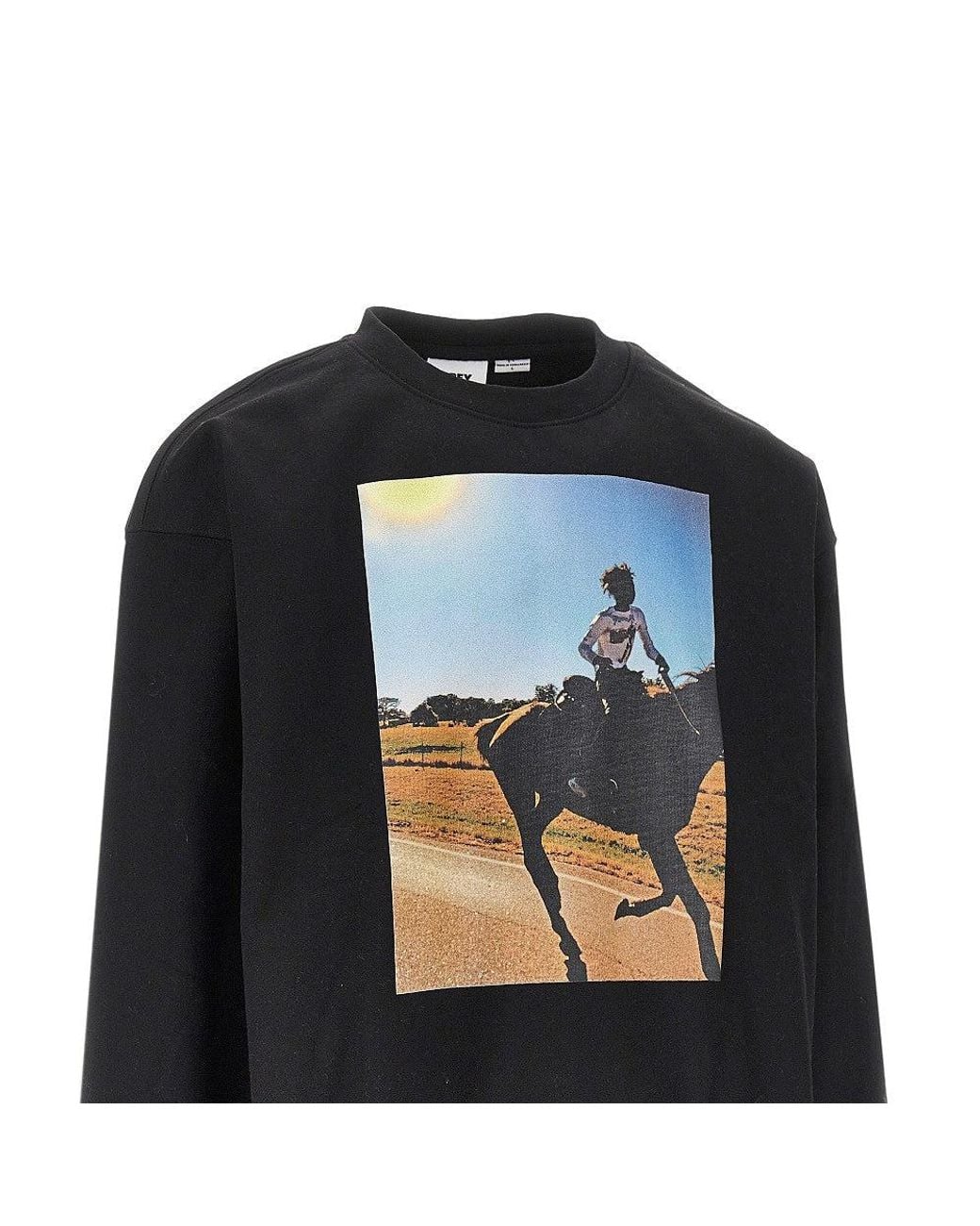 Obey Black Sweatshirt With 'Trial Ride' Print for men