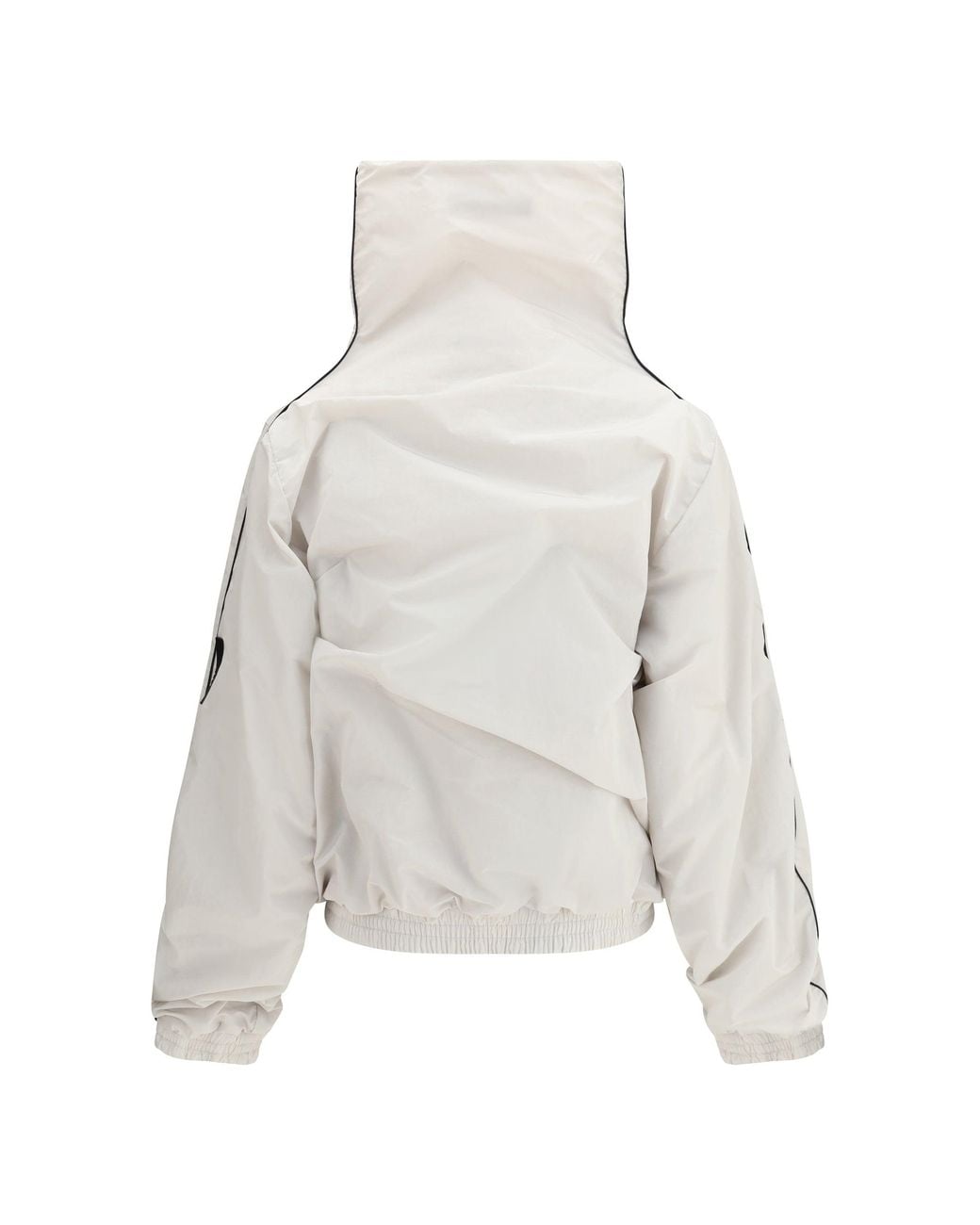 ALAINPAUL White High Collar Jacket