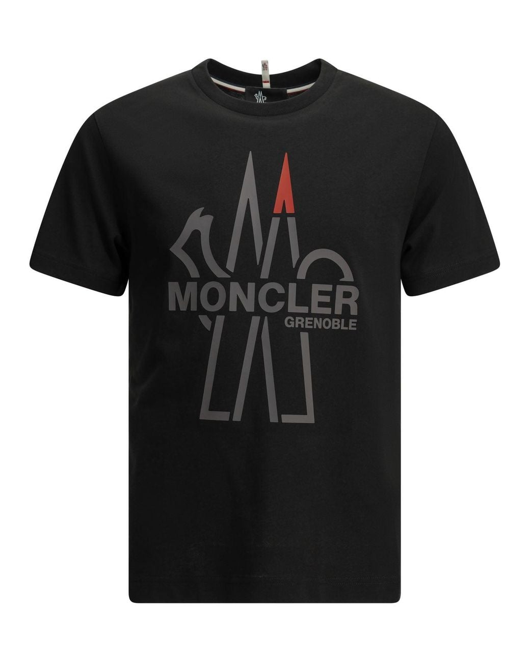 Moncler Black Crewneck T-Shirt With Logo for men
