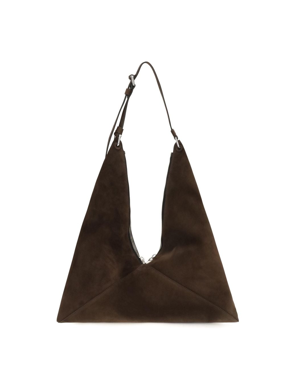 Moschino Brown Suede Hobo Tote Bag