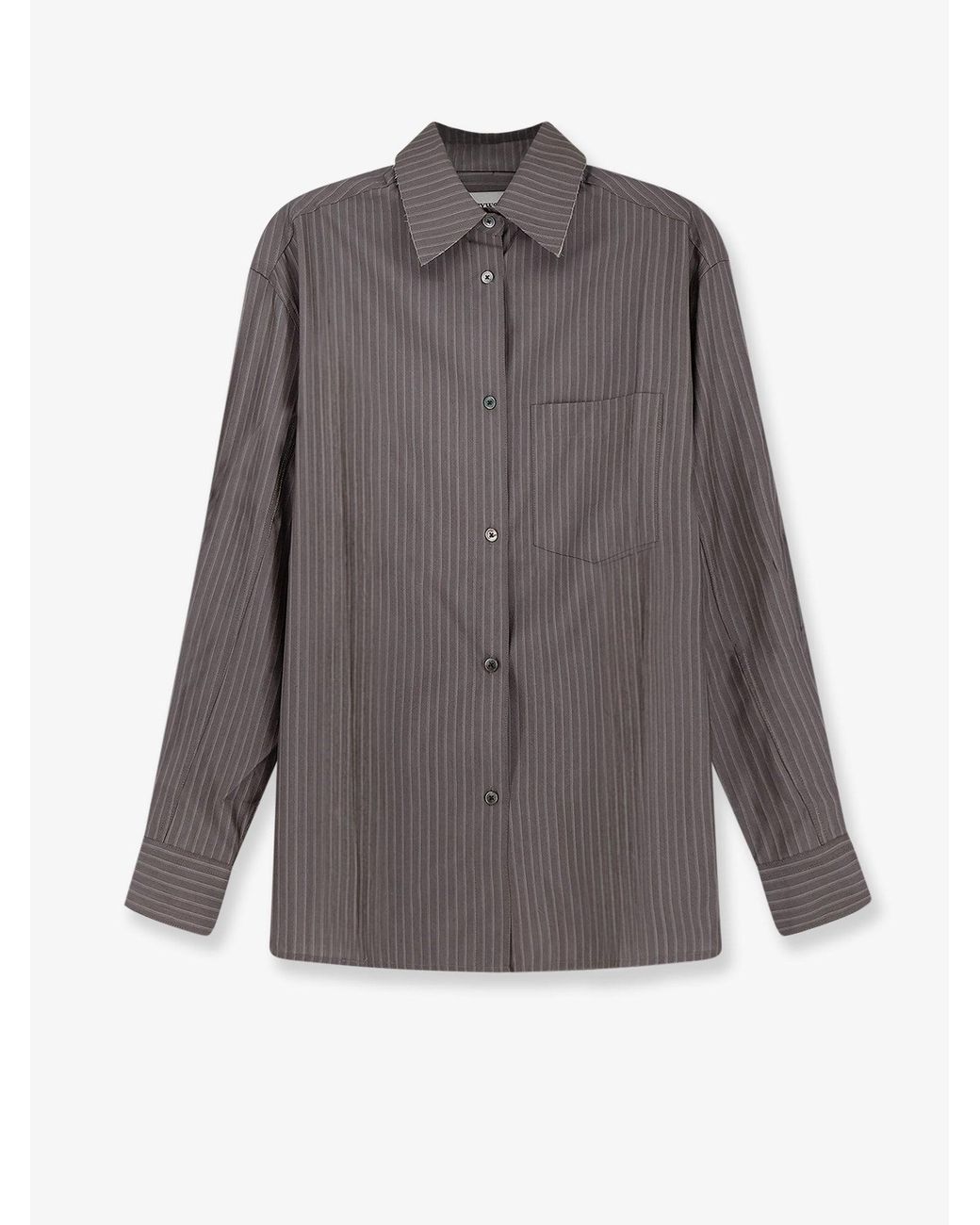 TONYWACK Gray Shirt Silk-Wool for men