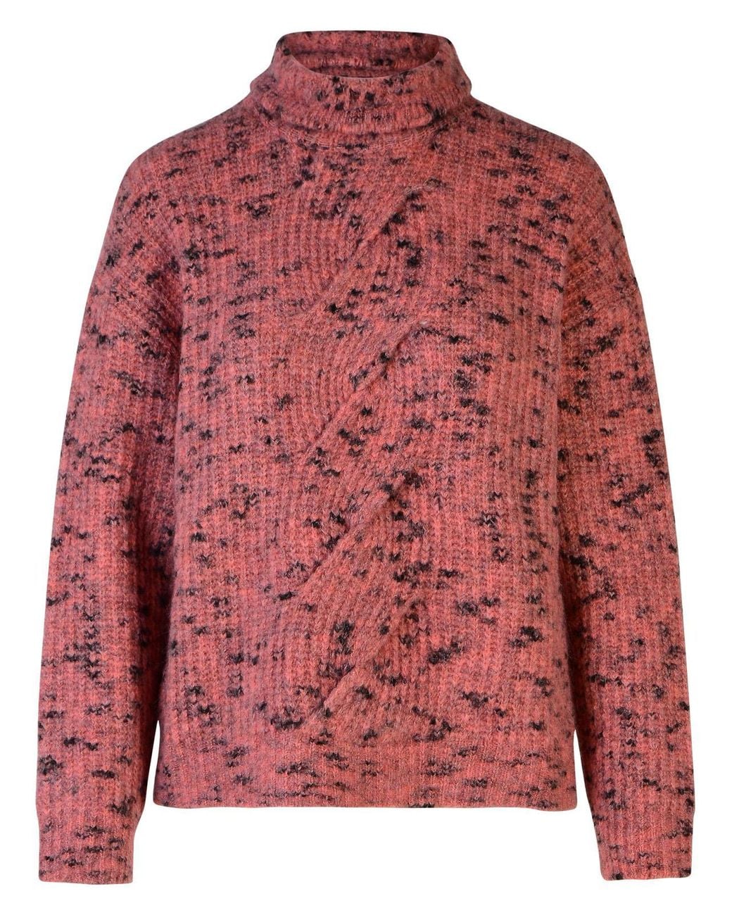 Moschino Red Wool Blend Turtleneck Sweater