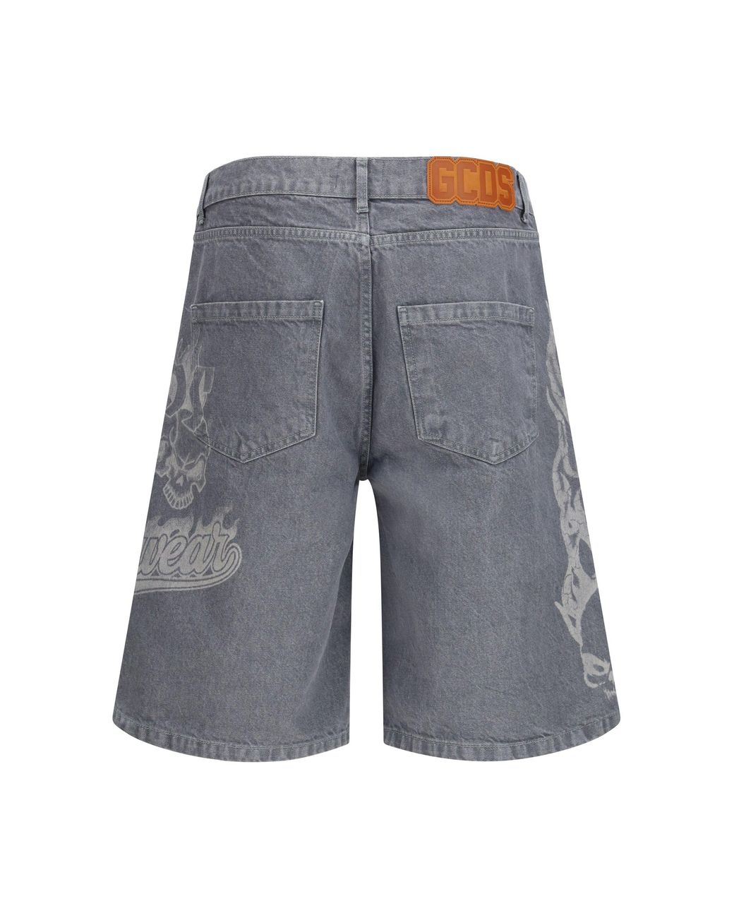 Gcds Gray Baggy Shorts Riders for men