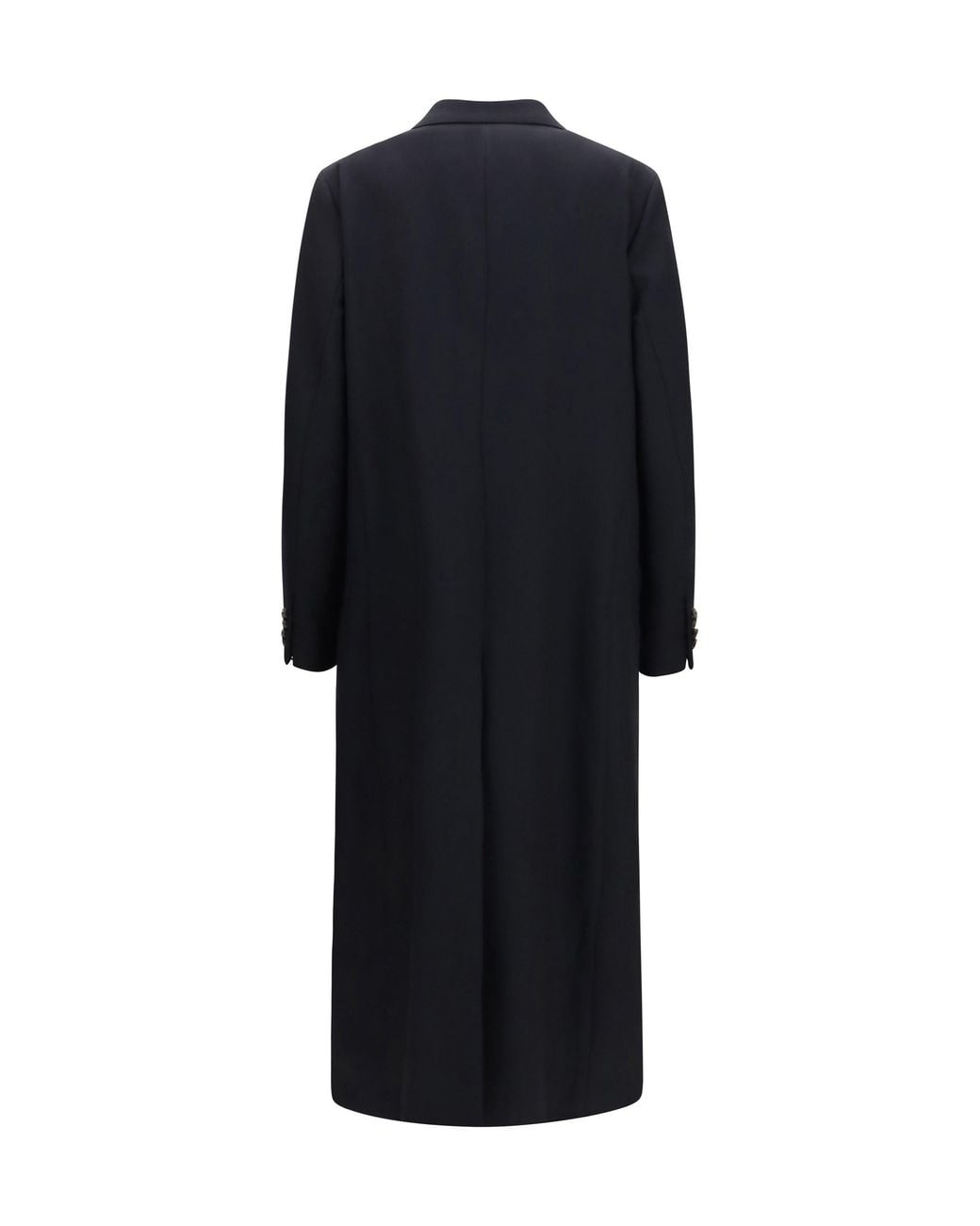 Dries Van Noten Black Long Wool Coat Merino