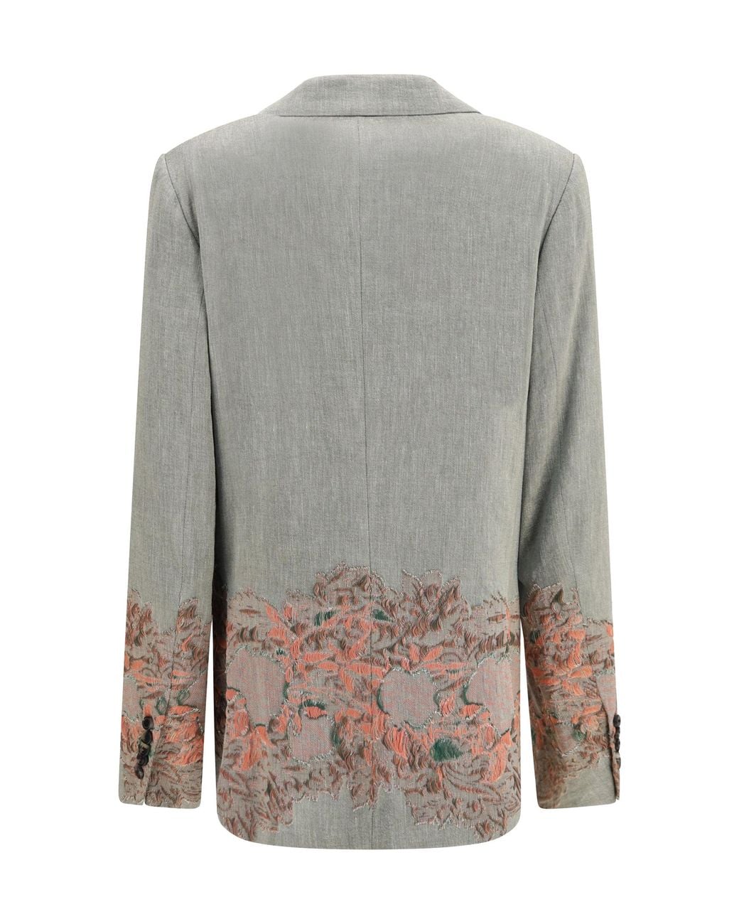 Dries Van Noten Gray Embroidered Blazer