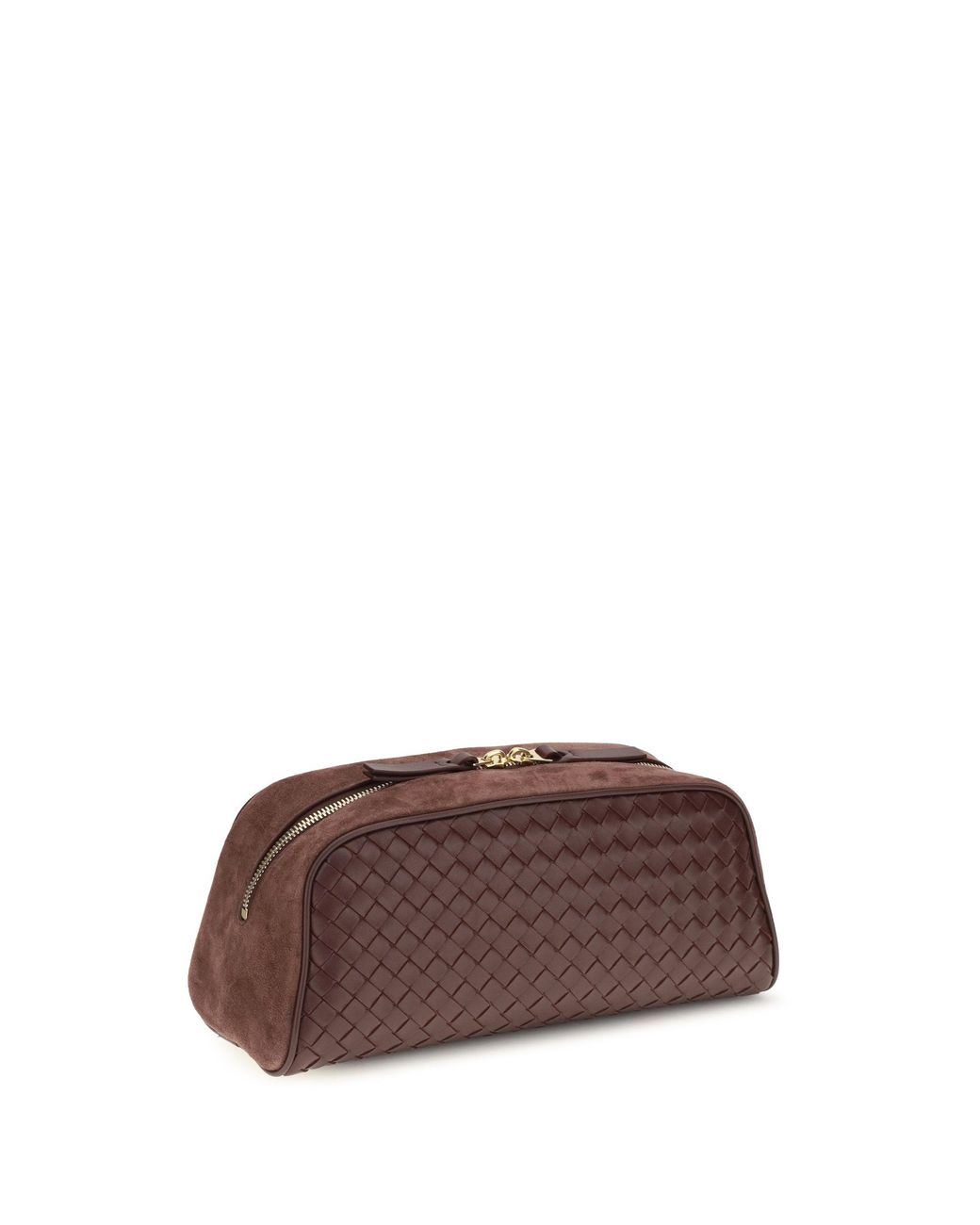Bottega Veneta Brown Large Nodo Pouch Deep Mahogany