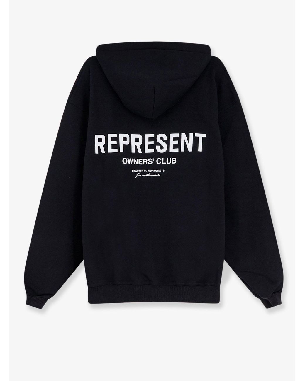 Represent Blue Cotton Sweatshirt With Printed Logo On The Front for men
