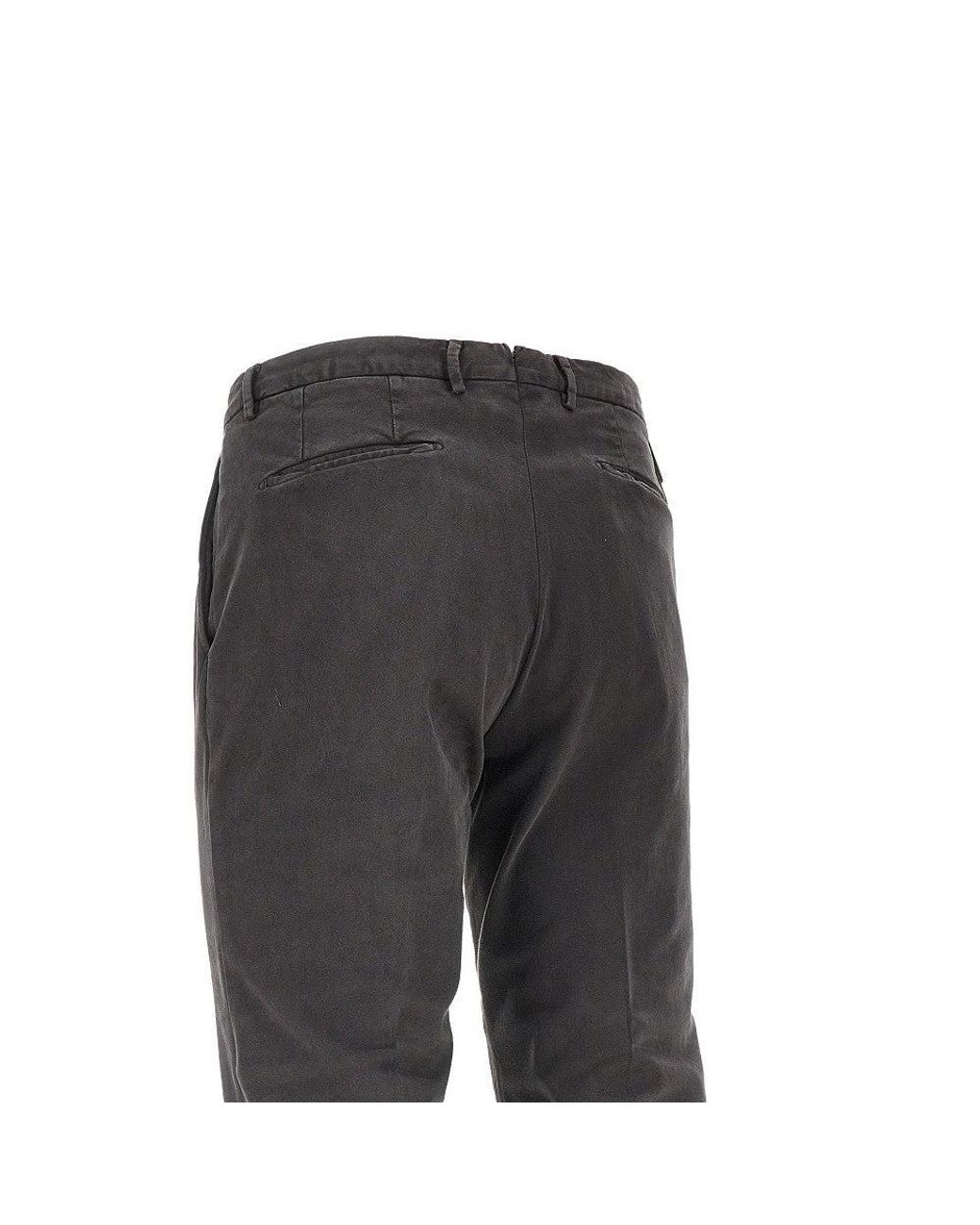 Santaniello Black Praiano Evoluto Stretch Cotton Pants for men