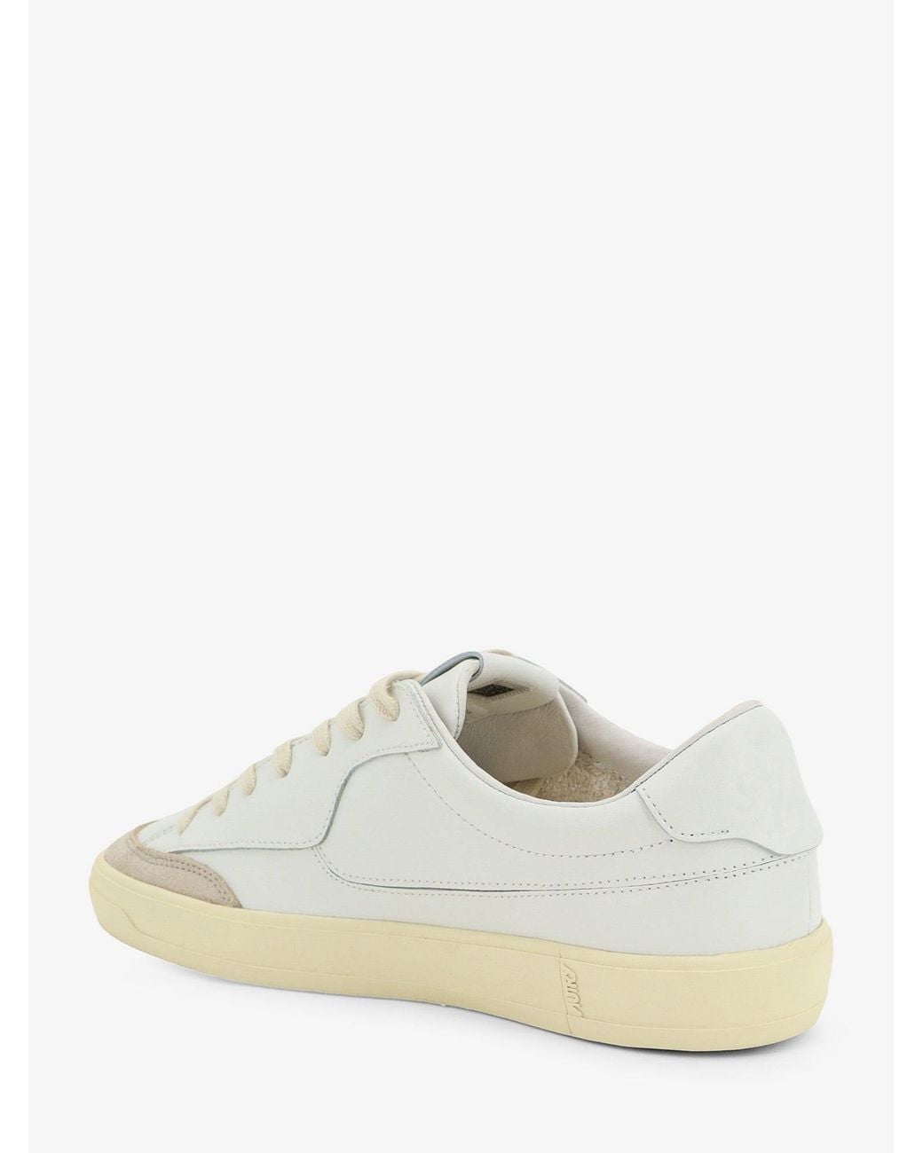 Autry White Windscape Leather Sneakers With Suede Insert for men