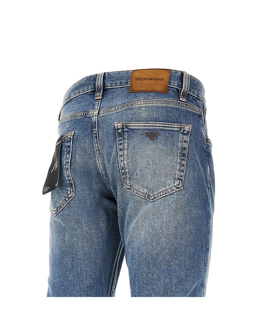 Emporio Armani Blue J105 Denim Jeans for men