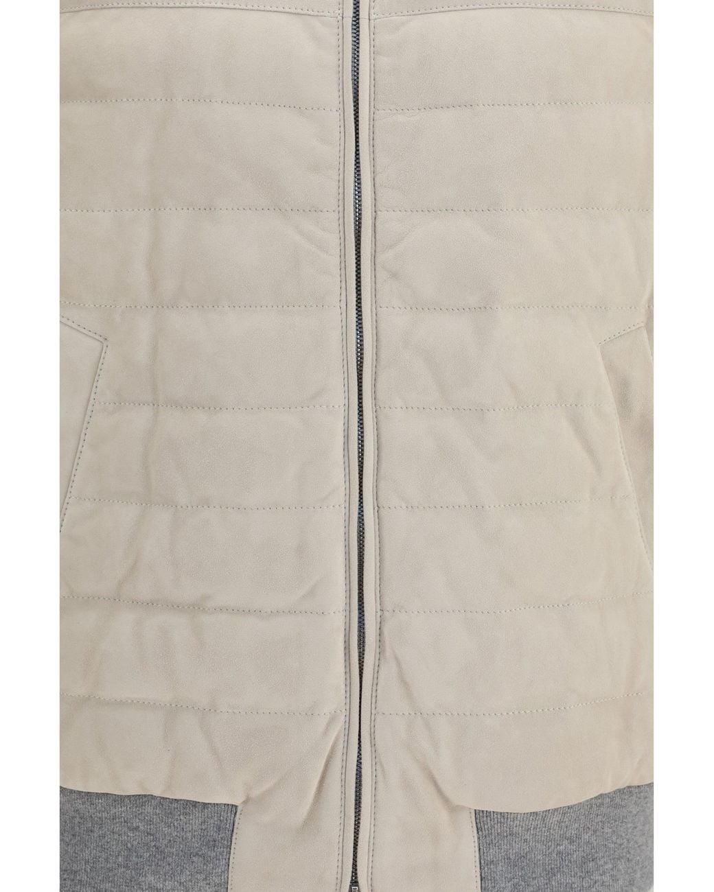 Brunello Cucinelli White Padded Vest for men