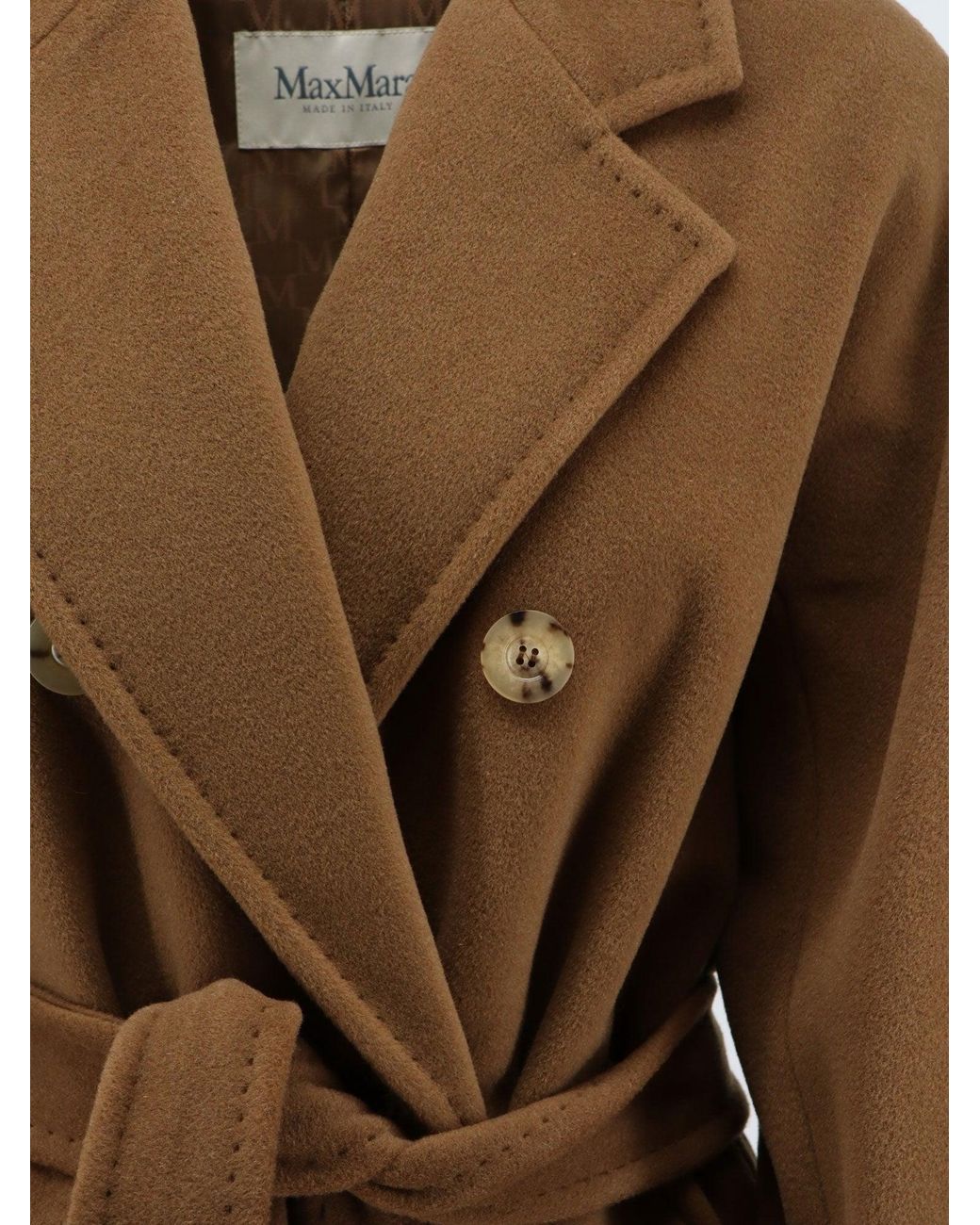 Max Mara Brown Madame Wool And Cashmere Blend Coat
